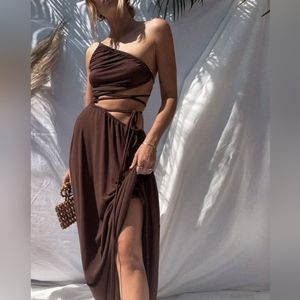 Touchdolls Grecian Goddess Brown Maxi sz L